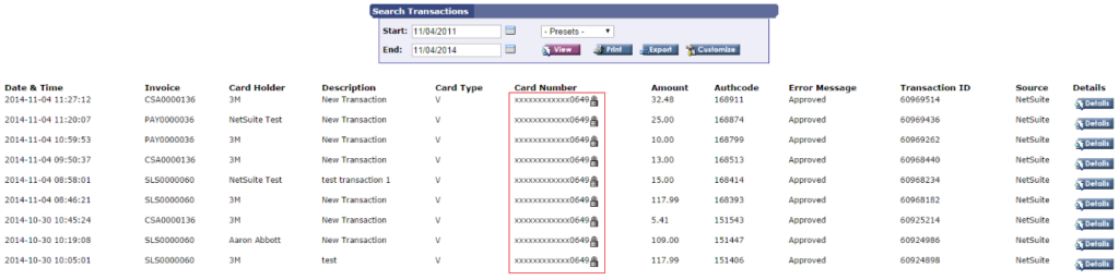 Acumatica credit card processing integration payment gateway