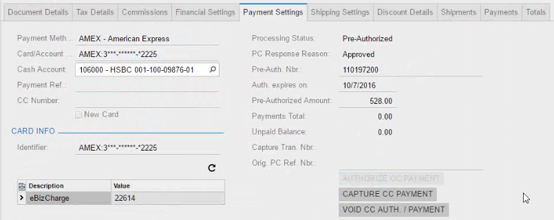 Alternative to Authorize.net for Acumatica Advanced in action.