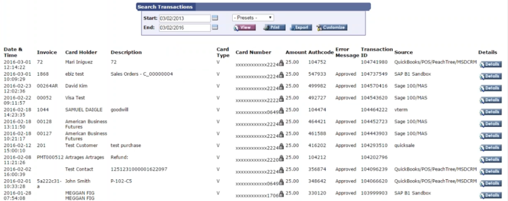 Alternative to Authorize.net for Acumatica Enterprise search function.
