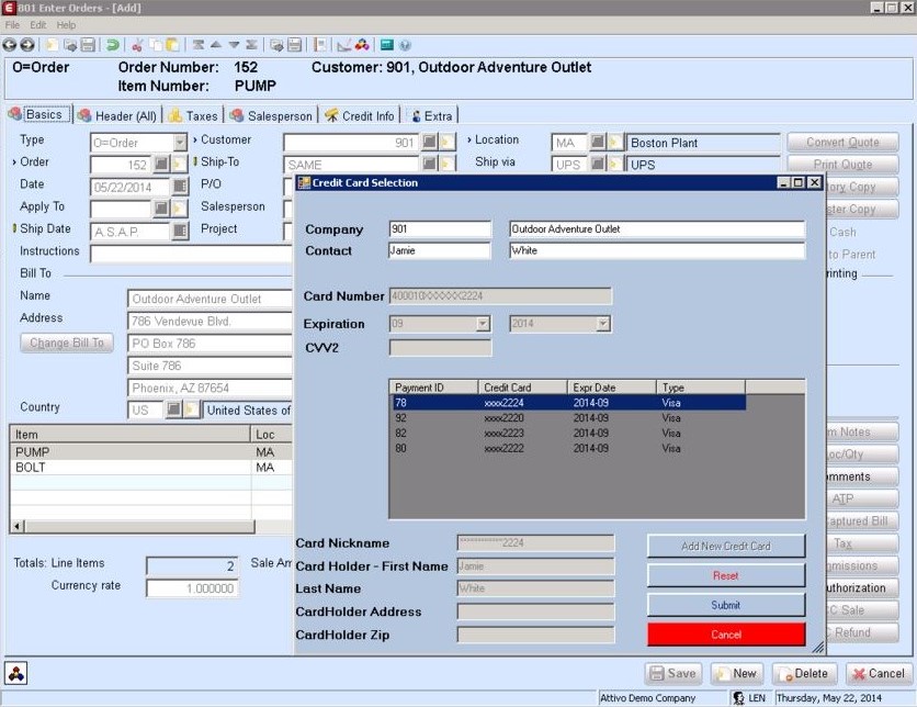 Alternative to PAYware Connect for Exact Macola 10 in action.